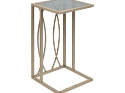 Tische^Beistelltisch Blush Bordeaux Eckig 54 cm x 30 cm x 30 cm Gold