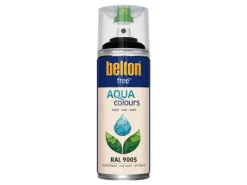 belton Sprühlacke|Buntlacke^Free AQUAcolours Buntlack RAL 9005 matt 400 ml