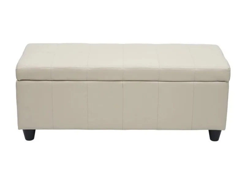 BERLINLODGE Aufbewahrungs-Truhe Lars 45x114x45cm Kunstleder