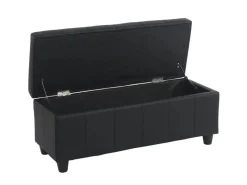 BERLINLODGE Aufbewahrung^Aufbewahrungs-Truhe Lars 45x114x45cm Kunstleder Matt