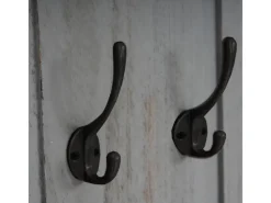 BERLINLODGE Garderobe 2er-Set 109x28x5,5cm Wandhaken Holz Shabby