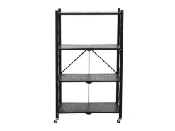 BERLINLODGE KLAP Klappbares Regal Auf Rollen HxBxT 127 x 72 x 34 cm 4 Ebenen Belastbarkeit 200kg Wohnregal