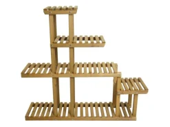 BERLINLODGE Holzregale^Pflanzregal HxBxT 95x105x25cm 5 Ablagen Outdoor Tanne Holz Blumentreppe Standregal Regal Blumenständer