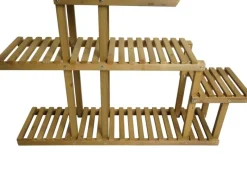 BERLINLODGE Holzregale^Pflanzregal HxBxT 95x105x25cm 5 Ablagen Outdoor Tanne Holz Blumentreppe Standregal Regal Blumenständer