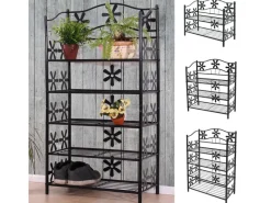 BERLINLODGE Regal Metall Bücherregal Schuhregal Standregal HxBxT 70x60x30cm 3 Böden Höhe 70cm