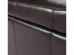 BERLINLODGE Aufbewahrung^Sitzbank Mit Aufbewahrung Lars XXL 45x180x45cm Leder & Kunstleder