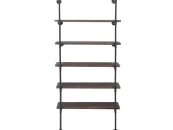 BERLINLODGE Standregal HxBxT 165x80x28cm Industriedesign Holz Metall Wohnregal Bücherregal Ablageregal