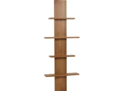 BERLINLODGE Teak-Wandregal HxBxT 151x56x15cm Badregal Hängeregal Regal Hochwertiges B-Grade-Teak Kernholz 20-30 Jahre