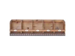 BERLINLODGE Holzregale^Wandregal HxBxT 71x18x16cm Tanne Holz Massiv Vintage Shabby-Look Hängeregal Regal