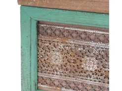 BERLINLODGE Holzregale^Wandregal HxBxT 65x16x13cm Tanne Holz Massiv Vintage Patchwork Hängeregal Regal