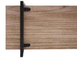 BERLINLODGE Wandregal HxBxT 60x60x18cm 3 Regalböden Massiv-Holz Industrial Hängeregal Schweberegal