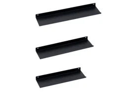 BERLINLODGE Wandregal Metall 3er Set Matte Schwarz Schweberegal Wandboards Bücherregal 3-Teiliges Hängeregal Wanddeko