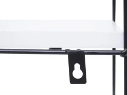 BERLINLODGE Schweberegale^Wandregal Rund HxBxT 45x45x11cm 4 Regalböden Metall Massiv-Holz Industrial Hängeregal Schweberegal Regal