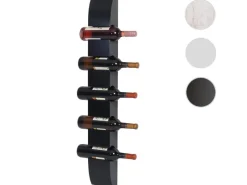BERLINLODGE Weinregal Für 5 Flaschen HxBxT 99x13x9cm Flaschenregal Wandregal Flaschenhalter