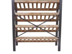 BERLINLODGE Flaschenregale^Weinregal Für 40 Flaschen Zubehör Und Gläser HxBxT 189x114x39cm Massivholz Flaschenregal Flaschenhalter Barschrank Weinständer