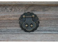 BERLINLODGE Weinregal Mit Schublade Und Truhe Flaschenregal Für 20 Flaschen HxBxT 94x48x31cm Shabby-Look Vintage