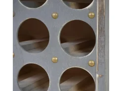 BERLINLODGE Flaschenregale^Weinregal Mit Schublade Und Truhe Flaschenregal Für 20 Flaschen HxBxT 94x48x31cm Shabby-Look Vintage