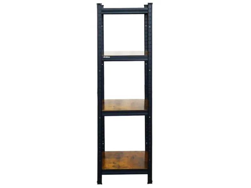 BERLINLODGE Weitere Regale|Büroregale^Wohnregal Ragnar HxBxT 150x45x45cm Fachlast 100kg Vintagebraun-Schwarz Bücherregal Standregal Büroregal