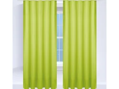 Bestgoodies Vorhänge|Gardinen^Dekoschal Ellen Universalband Blickdicht 2er Pack 140 cm x 145 cm Grün