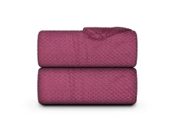 Bestgoodies Überwürfe|Decken^Kuscheldecke 150 x 200 cm Cashmere Soft Touch Popcorn Weinrot
