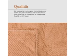 Bestgoodies Überwürfe|Decken^Kuscheldecke 150 x 200 cm Cashmere Soft Touch Popcorn Caramel