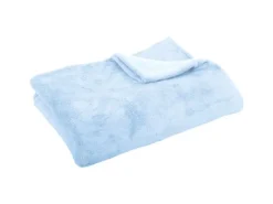 Bestgoodies Überwürfe|Decken^Mikrofaser Decke Blau Babyblau 220 x 240 cm