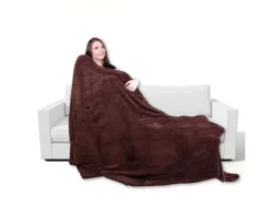 Bestgoodies Überwürfe|Decken^Mikrofaser Decke Braun 210 x 280 cm