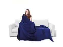 Bestgoodies Mikrofaser Decke Blau Mittelblau 90 x 140 cm