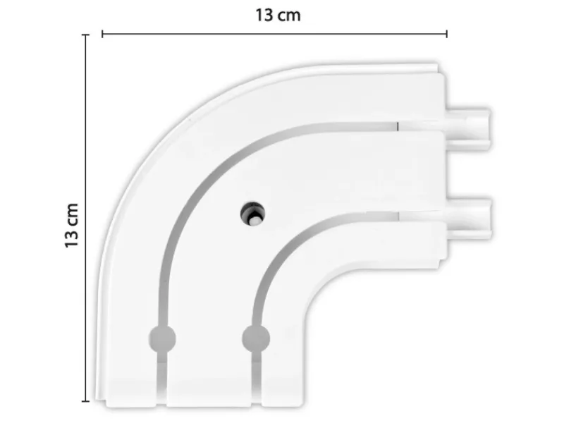 Bestlivings 180 cm Innenlaufschiene 2 Läufig & 2er Set Rundbogen / 2 x 90 cm