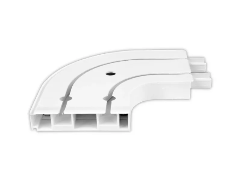 Bestlivings 210 cm Innenlaufschiene 2 Läufig & 2er Set Rundbogen / 1 x 120 cm & 1 x 90 cm