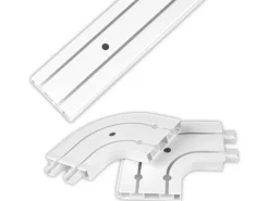 Bestlivings Gardinenschienen^300 cm Innenlaufschiene 2 Läufig & 2er Set Rundbogen / 1 x 120 cm & 2 x 90 cm