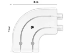 Bestlivings Gardinenschienen^300 cm Innenlaufschiene 2 Läufig & 2er Set Rundbogen / 1 x 120 cm & 2 x 90 cm