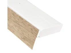 Bestlivings 180 cm Vorhangschiene mit Blende 2 Lauf Sonoma / 2 x 90 cm