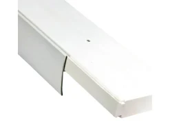 Bestlivings Gardinenschienen^240 cm Vorhangschiene mit Blende 1 Lauf Grau / 2 x 120 cm