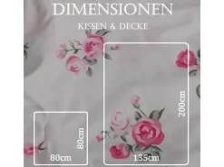 Bestlivings Bettwäsche Mikrofaser 80 x 80 cm & 135 x 200 cm Rose