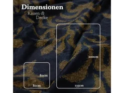 Bestlivings Decken|Bettwäsche^Bettwäsche Satin 80 x 80 cm & 135 x 200 cm Ornament Anthrazit & Orange