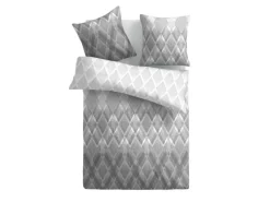 Bestlivings Bettwäsche Satin 80 x 80 cm & 135 x 200 cm Raute Grau