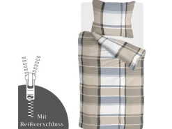 Bestlivings Überwürfe|Decken^Bettwäsche-Set 135 x 200 cm Big Squares Zand