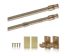 Bestlivings Cafehausstangen Matt Gold 125 bis 225 cm