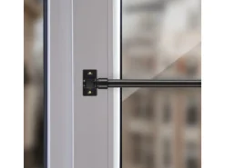 Bestlivings Cafehausstangen Schwarz 75 bis 125 cm & Klemmträger