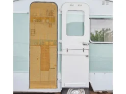 Bestlivings Fadengardine Vorhang für Wohnwagen in Gold 56 cm x 185 cm