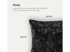 Bestlivings Kissenbezüge^Kissenhülle Rose Kuschel 40 x 40 cm