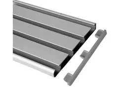 Bestlivings Gardinenschienen^Seitendeckel für Aluminium Vorhangschiene 3 bis 4 Lauf Silber