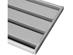 Bestlivings Gardinenschienen^Seitendeckel für Aluminium Vorhangschiene 3 bis 4 Lauf Silber