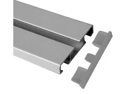 Bestlivings Gardinenschienen^Seitendeckel für Aluminium Vorhangschiene Silber 1 bis 2 Lauf