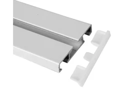 Bestlivings Vorhänge|Gardinen^Seitendeckel für Aluminium Vorhangschiene Weiß 1 bis 2 Lauf