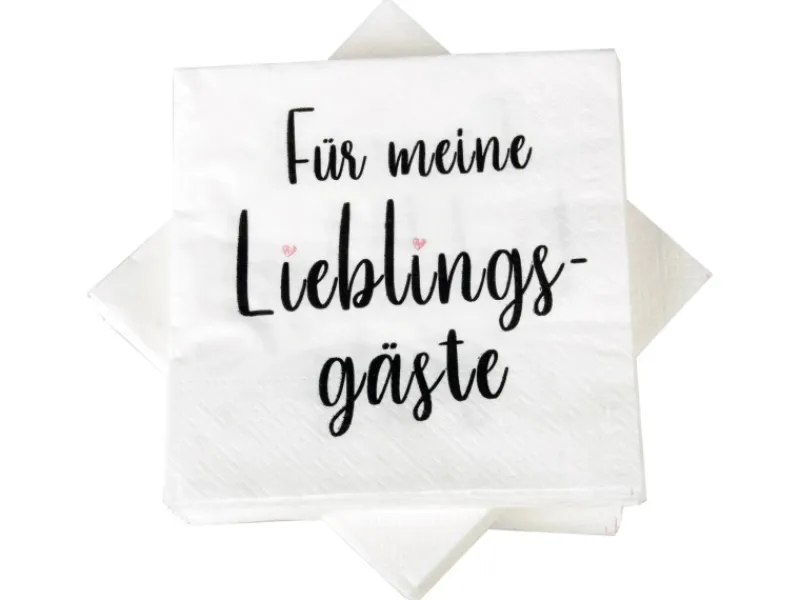 Bestlivings Servietten 33 x 33 cm 3 Lagig 20er Pack Lieblingsgäste