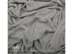 Bestlivings Spannbettlaken Cashmere Touch - 100 x 200 cm Silber