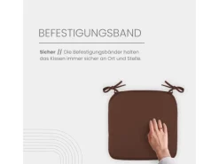 Bestlivings Kissen^Stuhlkissen Canvas 38 x 38 x 2 cm 2er Pack