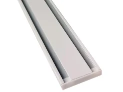 Bestlivings Gardinenschienen^Vorhangschiene Aluminium Weiß 2 Lauf 90 cm